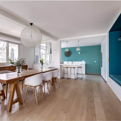 Massivparkett - OLIO LOIRE WAVY - Décoplus Parquets - Eiche / geölt / verklebt