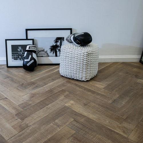 Massivparkett - &Eacute;COLOGIQUE HUIL&Eacute; BLANCHI - Décoplus Parquets - europäische Eiche / Herringbone / geölt