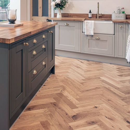 Mehrschichtparkett - VELOURS - Décoplus Parquets - europäische Eiche / Herringbone / geölt