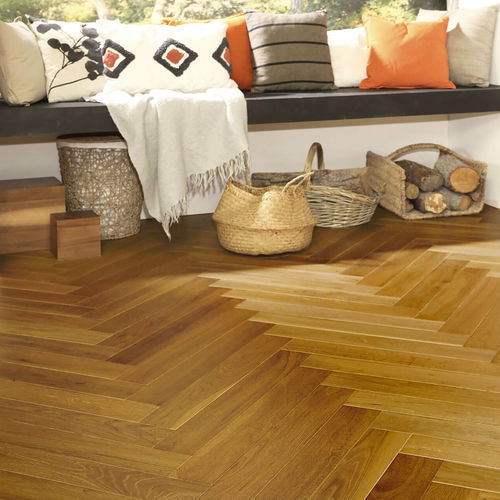Mehrschichtparkett - CARAMELLO  - Décoplus Parquets - europäische Eiche / Herringbone / lasiert