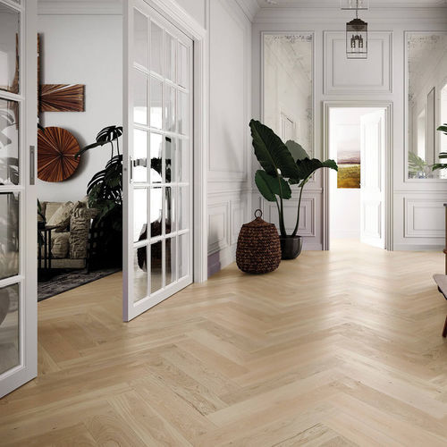 Mehrschichtparkett - SELECTION SABLE - Décoplus Parquets - Birke / europäische Eiche / Herringbone