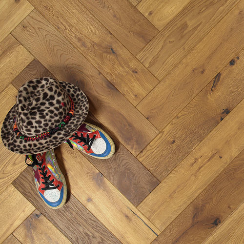 Mehrschichtparkett - COGNAC - Décoplus Parquets - europäische Eiche / Herringbone / geölt