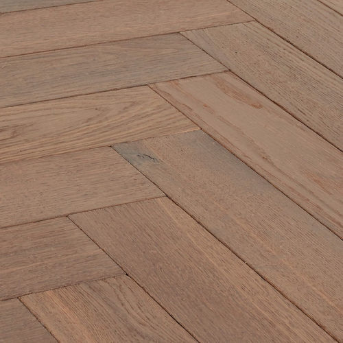 Massivparkett - GRIS PASTEL - PA66 - Décoplus Parquets - europäische Eiche / Herringbone / geölt
