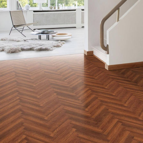 Merbau Laminatboden - BATON ROMPU MERBAU MARRON - Décoplus Parquets - schwimmend / Holzoptik / Parkettimitat