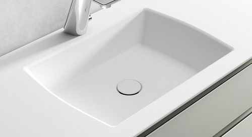 Einbauwaschbecken - SICILIA - Kyrya Group - Keramik / rechteckig / 1-Loch
