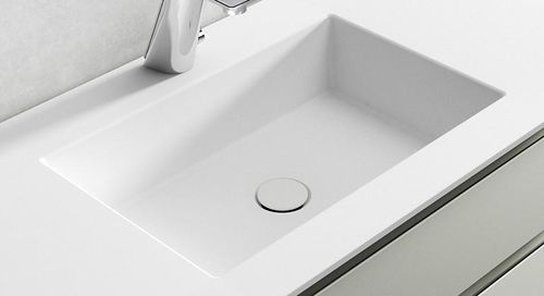Einbauwaschbecken - ELBA - Kyrya Group - Keramik / rechteckig / 1-Loch