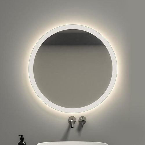 Wandmontierter Spiegel für Badezimmer - AURA  - Kyrya Group - modern / rund / weiß