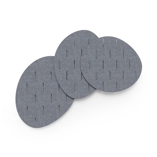 Akustik-Wandpaneel - CHIPS - SilentLab - PET / Stoffoptik / grau