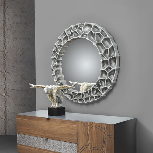 Wandmontierter Spiegel - Mercury - FPM TUTTOMOBILI - modern / rund / Holz