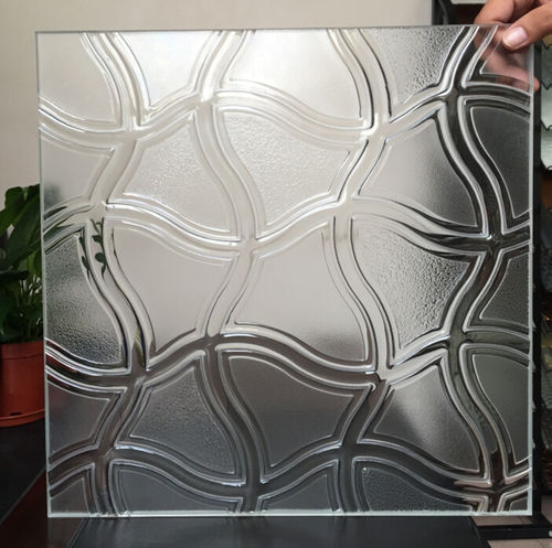 Texturierte Glasscheibe - MR-SJ-1010  - Guangzhou Topo Glass Co., Ltd. - transparent / für Möbel / für Gebäude