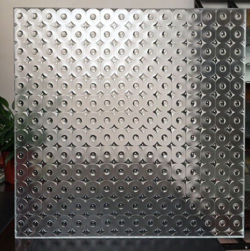 Glasscheibe / ESG Glas - MR-SJ-1008  - Guangzhou Topo Glass Co., Ltd. - texturiert / für Möbel / für Gebäude