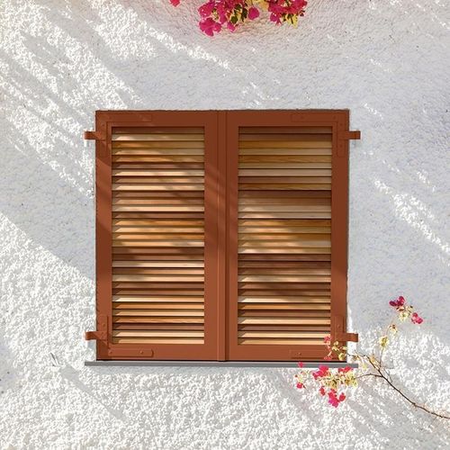 Einflügeliger Fensterladen - MODAL - Volets Thiebaut - Holz / lackiertes Aluminium / elektrisch
