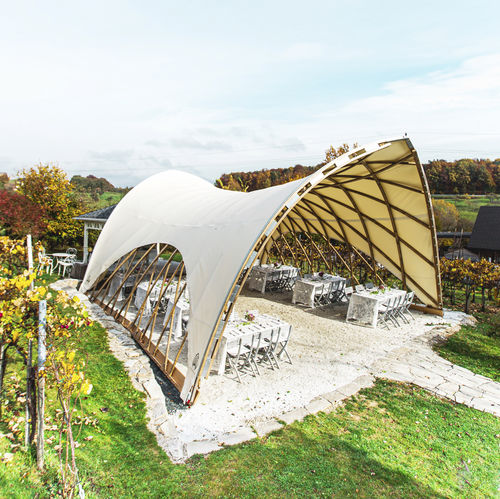 Holzpavillon - PAVILION - STROHBOID GmbH - mit Holzstruktur / für öffentliche Bereiche / für Hotels