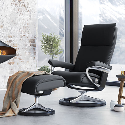 Moderner Relaxsessel - AURA - Stressless - Leder / Stoff / schrägstellbar