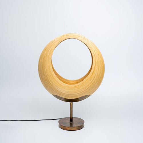 Tischlampe - MATA - Bambusa Bali - Bambus / originelles Design / mit Kabel