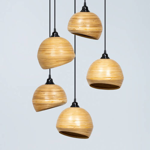 Hängelampe - GLOU - Bambusa Bali - Bambus / modern / mit Kabel