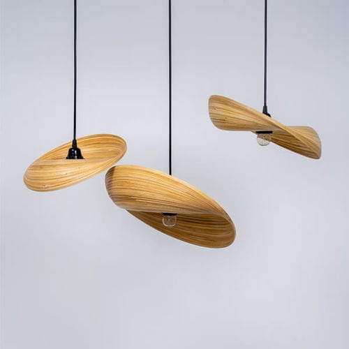 Hängelampe - GUVA - Bambusa Bali - Holz / modern / mit Kabel