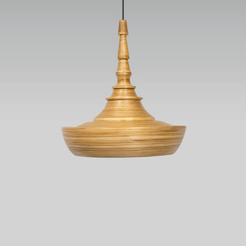 Hängelampe - BURMA - Bambusa Bali - Holz / originelles Design / mit Kabel