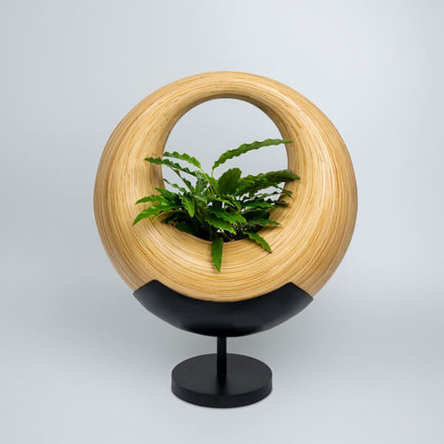 Vase / originelles Design - DONAT - Bambusa Bali - Bambus / handgefertigt