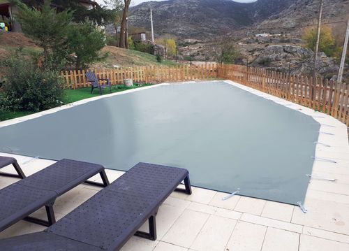 Ösen-Poolabdeckung - Gray  - International Cover Pool - Sicherheit / Winter / maßgefertigt