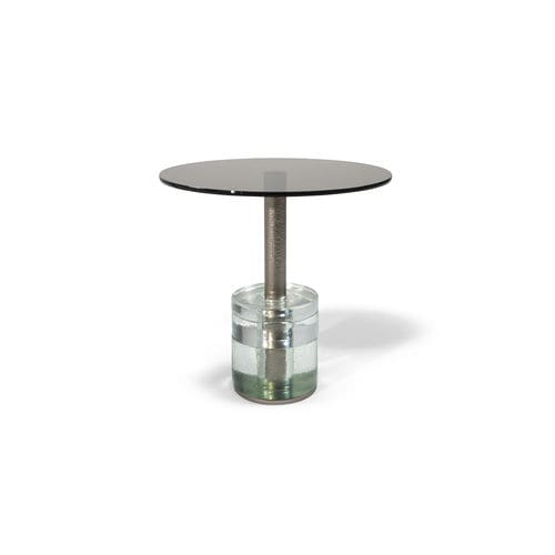 Moderner Lampentisch - LAGUNA - HESSENTIA | Cornelio Cappellini - Glas / Gestell aus Metall / kreisförmig