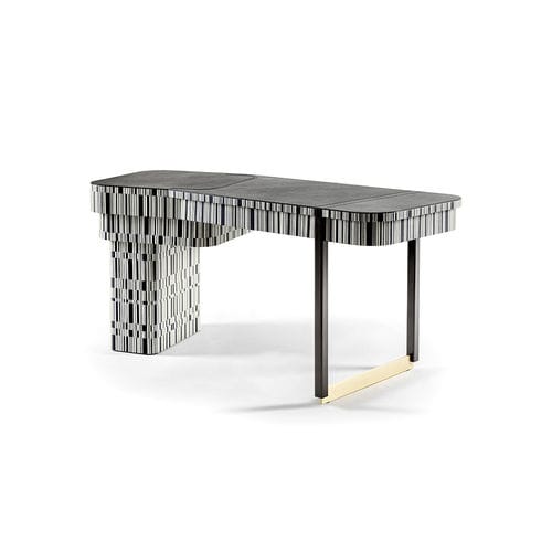 Bodenstehender Schreibtisch - ENIGMA - HESSENTIA | Cornelio Cappellini - modern / Holz / Leder