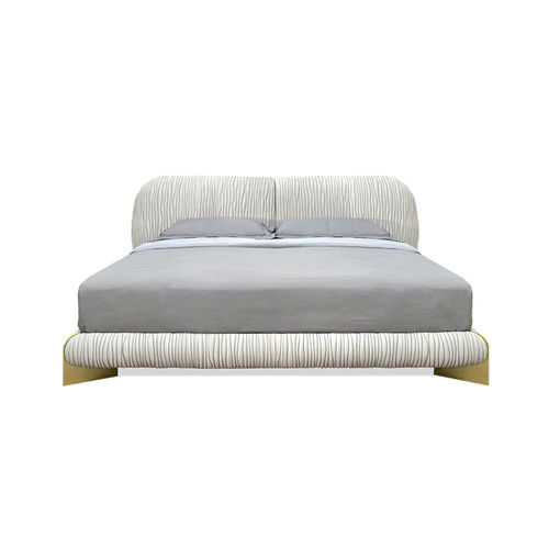 Doppelbett - LEAF - HESSENTIA | Cornelio Cappellini - modern / Polster / mit Kopfteil aus Leder