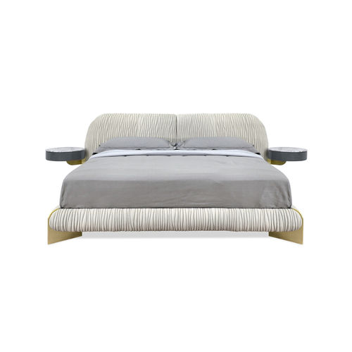 Doppelbett - LEAF - HESSENTIA | Cornelio Cappellini - modern / Polster / mit Kopfteil aus Leder