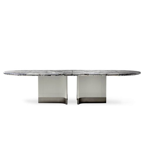 Moderner Esstisch - ADONE  - HESSENTIA | Cornelio Cappellini - Marmor / Leder / Gestell aus Metall