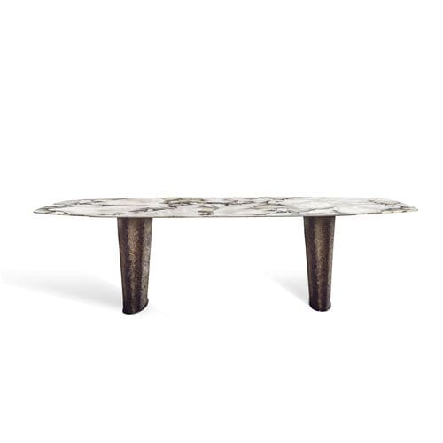 Moderner Tisch - CHEOPE  - HESSENTIA | Cornelio Cappellini - Marmor / Gestell aus Metall / oval