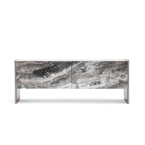 Modernes Sideboard - LINFA - HESSENTIA | Cornelio Cappellini - lackiertes Holz / Metall / Marmor
