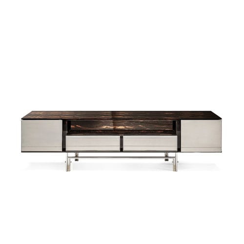 Modernes Sideboard - HARBOUR - HESSENTIA | Cornelio Cappellini - Ziricote / Metall / mit Schubladen