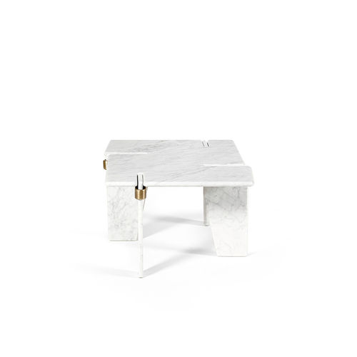 Moderner Couchtisch - OVERLAP - HESSENTIA | Cornelio Cappellini - Marmor / Gestell aus Marmor / rechteckig