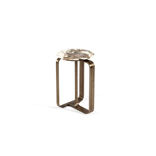 Moderner Lampentisch - NOVA - HESSENTIA | Cornelio Cappellini - Marmor / Gestell aus Metall / rund