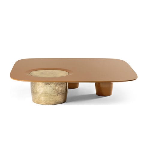 Moderner Couchtisch - JOSS - HESSENTIA | Cornelio Cappellini - lackiertes Holz / Gestell aus Metall / rechteckig