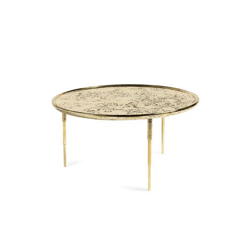 Moderner Couchtisch - HERON - HESSENTIA | Cornelio Cappellini - Metall / Gestell aus Metall / rund