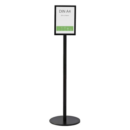Bodenstehende Informationstafel - Q EZI FRAME - FEPRO - für den Innenraum / doppelseitig / pulverbeschichteter Stahl