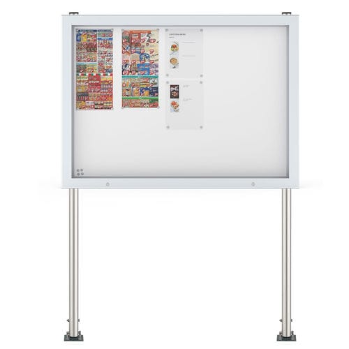 Tafel für den Außenbereich - 00491 - FEPRO - Magnet / weiß / bodenstehend