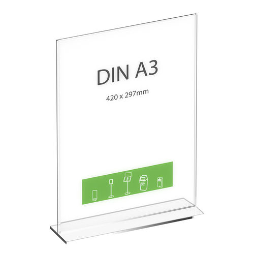 Tisch-Werbeträger - PREMIUM T-SIGN - FEPRO - für den Innenraum / Acryl