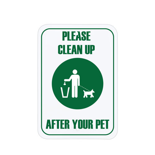 Schild für Hundepark - CLEANUP  - FEPRO - für Außenbereich / freistehend / galvanisiertem Stahl