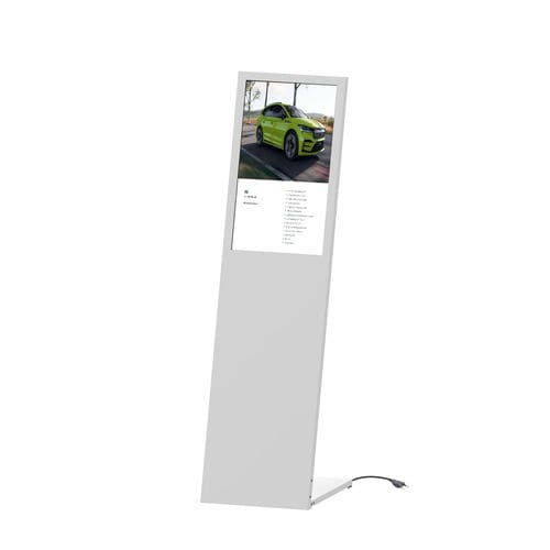 Digitaler Werbeträger - PLANAVISION Digital -L-Stand 32" - FEPRO - freistehend / für Arbeitsbereich / Stahl
