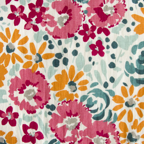 Möbelstoff - COTTAGE GARDEN - Aldeco Interior Fabrics - für Vorhänge / Blumenmotive / Leinen