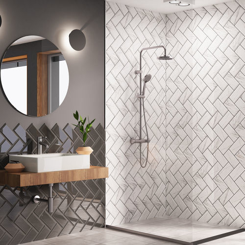 Keramikfliesen - CARRARA BEVELLED  - CERAGNI | WALL CERAMIC TILES - Hochglanz / für den Innenraum / für Badezimmer