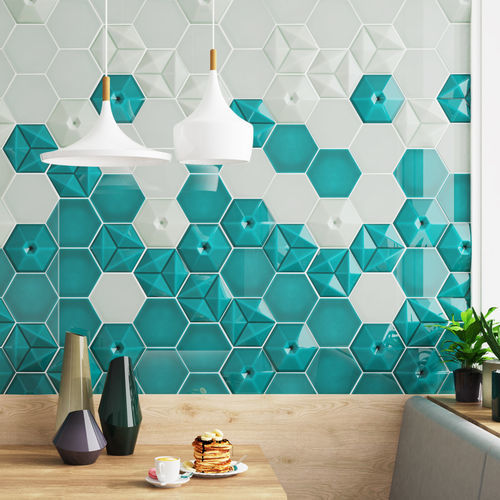 Sechseckige Fliesen - HEX&Aacute;GONO - CERAGNI | WALL CERAMIC TILES - Keramik / Hochglanz / Relief