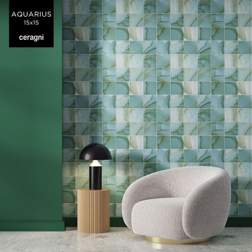 Keramikfliesen - AQUARIUS | 15x15 - CERAGNI | WALL CERAMIC TILES - Hochglanz / für den Innenraum / für Badezimmer