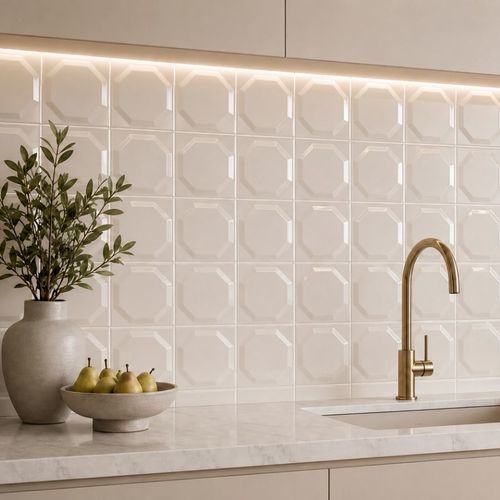 Keramikfliesen - OCTAGON | 15x15 - CERAGNI | WALL CERAMIC TILES - Hochglanz / Relief / für den Innenraum