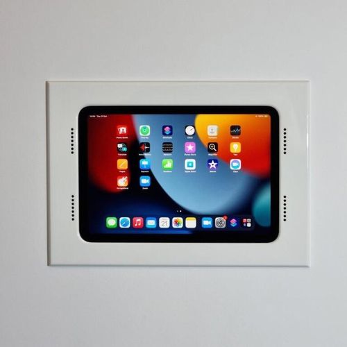 Wandmontierter iPad®-Ständer - 002-1-424-WH - Wall-Smart - für Privatgebrauch / für Gewerbegebrauch / horizontal