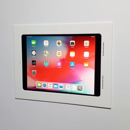 Wandmontierter iPad®-Ständer - 002-1-616-WH - Wall-Smart - für Privatgebrauch / für Gewerbegebrauch / horizontal