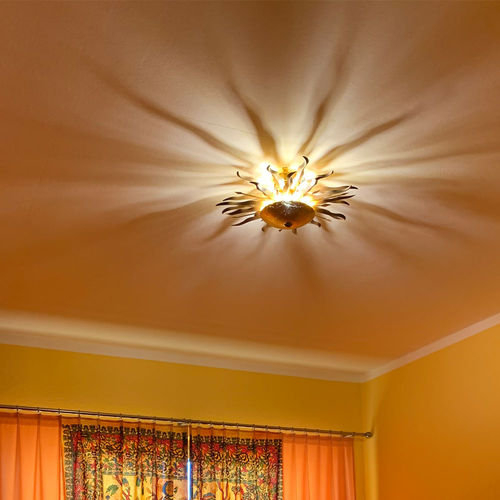 Rustikale Deckenleuchte - DIATOR L SOLEIL - s.luce - rund / Metall / LED