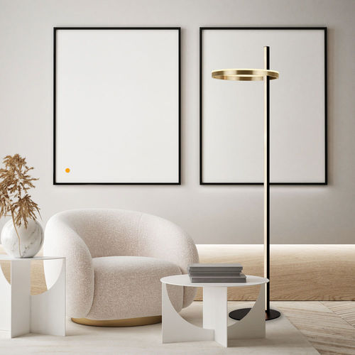Stehleuchte - PRO RING LAMPADAIRE  - s.luce - Aluminium / modern / mit Kabel